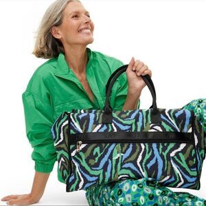 DVF for Target Disco Zebra Green Weekender Bag New